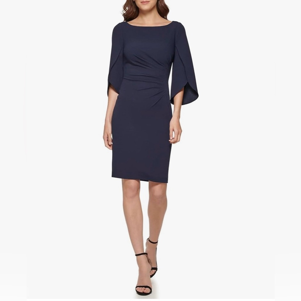 DKNY Navy Blue sheath Dress
Size 10.